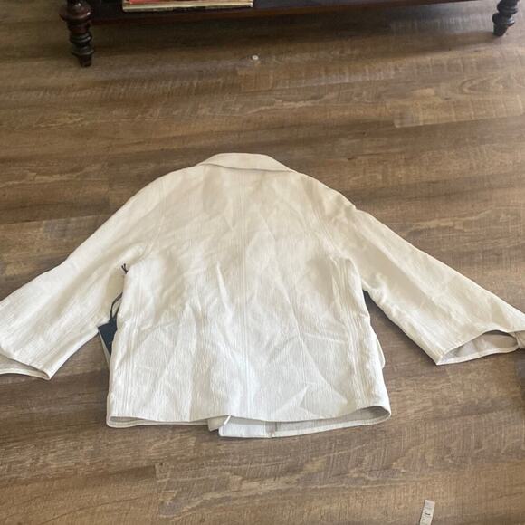 NWT Annette Gortz Luxury Women's Cream Colored Linen Jacket Size Small - Picture 7 of 7